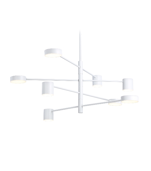 Подвесной светодиодный светильник Ambrella light FL51688/8 WH белый 3000K/4200K/6400K 48W D900*1000 (Без ПДУ)