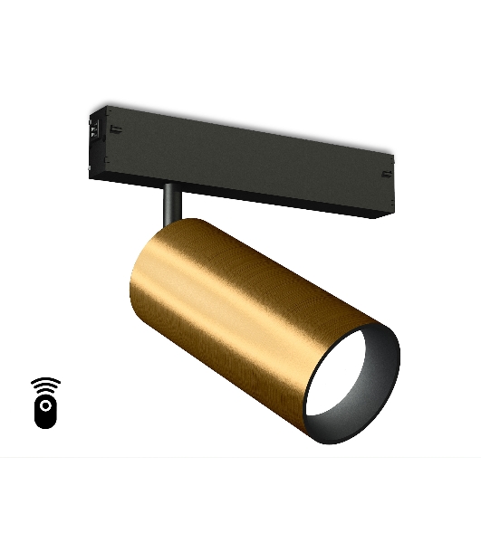 Управляемый светодиодный светильник для шинопровода Magnetic Ambrella light GL1233 GD золото IP20 24W 3000K-6400K 220V 36° D65*140 (Без ПДУ)