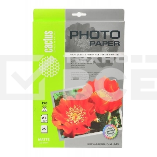 Фотобумага Cactus CS-MA419025 матовая A4 190 г/м2 25 листов