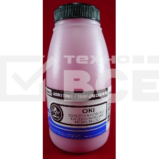 Тонер OKI C301/C321/C310/C330/C331/C510/C511/C530/C531/C3300/C3400/C3450/C3520/C3530/C3600/C5600/C5700/MC350/MC351/MC352/MC360/MC361/MC362/MC561/MC562 Magenta (фл., 50г) B&W Premium (Tomoegawa) - фас.России
