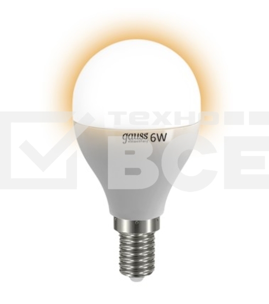 Лампа GAUSS LED Elementary Globe 6W E14 2700Kарт.LD53116