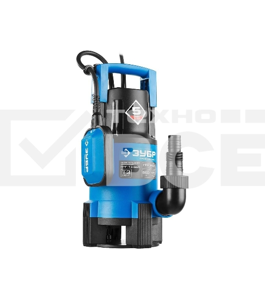 Насос ЗУБР НПГ-Т3-550 профессионал т3 погружной дренажный для грязной воды d частиц до 35мм 550Вт