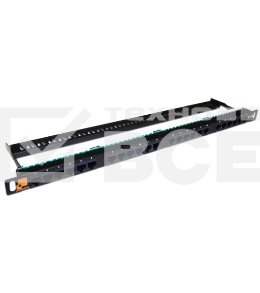 Патч-панель LANMASTER компактная 24 порта, UTP, кат.5E, 0.5U
