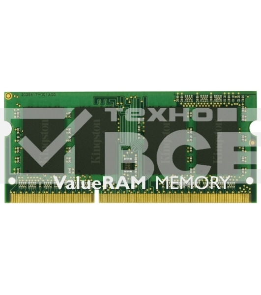 Оперативная память Kingston ValueRAM, DDR3, 4GB (1x4GB), 1600MHz, CL11, SO-DIMM