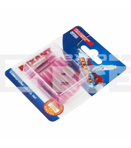 Соединительная гильза Rexant изолированная термоусаживаемая, L-37 мм, 0.5-1 мм², ГСИ-т 1.0 / ГСИ-т 0,5-1,0 / KY-1, красная, в упак. 10 шт.