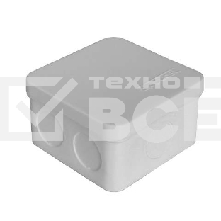 Коробка распр. ОП 75х75х45 7 выходов без гермовводов IP54 крышка защелкивающаяся сер. Epplast 225332