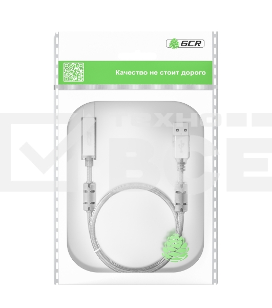 Кабель GCR PROF 0.75m USB 2.0, AM/BM, прозрачный, ферритовые кольца, 28/24 AWG, экран, армированный, морозостойкий, GCR-52421 GCR Кабель PROF 0.75m USB 2.0, AM/BM, прозрачный, ферритовые кольца, 28/24 AWG, экран, армированный, морозостойкий, GCR-52421
