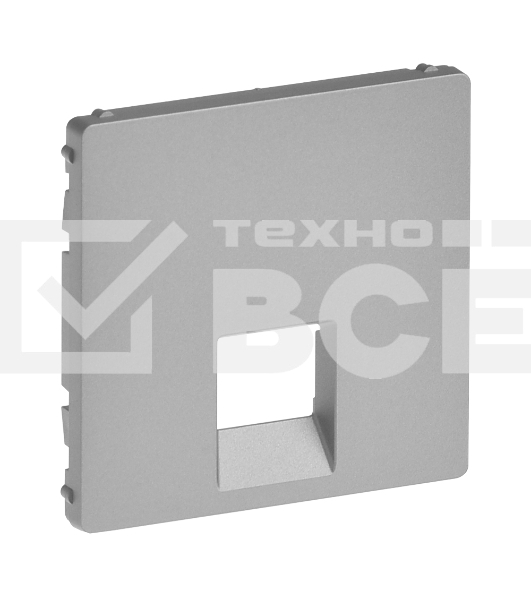 Лицевая панель Розетка RJ11, RJ45, Алюминиевый цвет