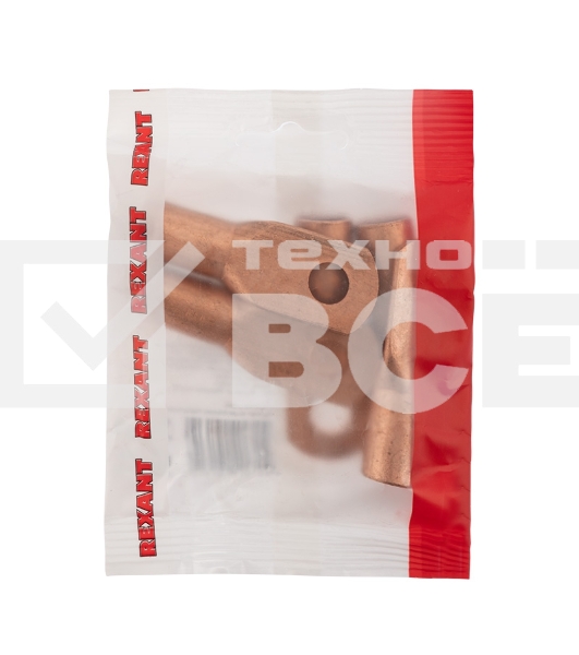 Наконечник медный ТМ 70-10-13 (70мм² - Ø13мм) (в упак. 5 шт.) Rexant