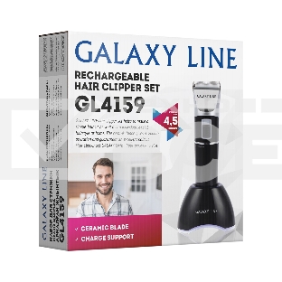 Набор для стрижки Galaxy Line GL 4159, черный, 4,5 ч непрерывной работы, керамическое лезвие, режим 