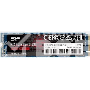 Накопитель SSD Silicon Power UD80, 1Tb, PCIe 3.0 x4, M.2 2280, NVMe, R/W 3400/3000