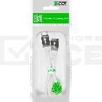 Кабель GCR PREMIUM 0.5m TypeC/Lightning MFI POWER DELIVERY 18 W, быстрая зарядка, белый силикон, AL case черный, белый ПВХ, GCR-53464, фото 1