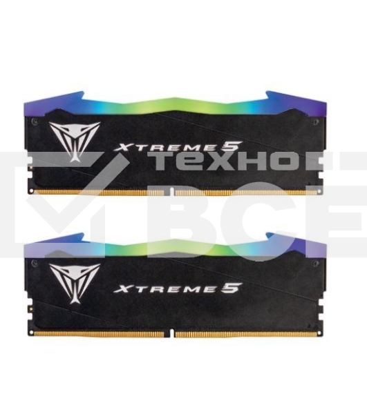 Оперативная память Patriot Viper Xtreme 5, DDR5, 48Gb (2x24Gb), 8000MHz, CL38, с радиаторами, RGB, черный