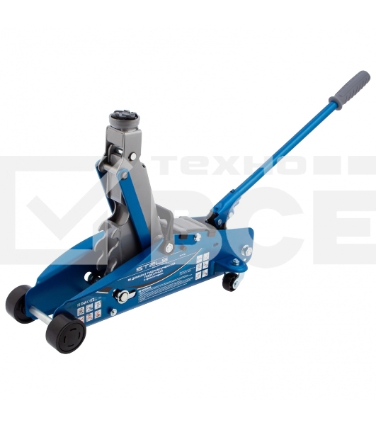 Домкрат STELS 51132гидравлический подкатной с фиксатором 2.5 т safety pin 140-385мм в кейсе