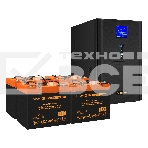 Комплект ИБП EX295990RUS + батарея 55Aч EX285652RUS 4шт (инвертор, синус, для котла) ExeGate SineTower SZ-3000.LCD.AVR.3SH.1C13.RJ.USB <3000VA/2400W, чистый синусоида, LCD дисплей, AVR, 3*Schuko+1*C13, RJ45/11, USB, линейно-интерактивный, Black> + батарея, фото2