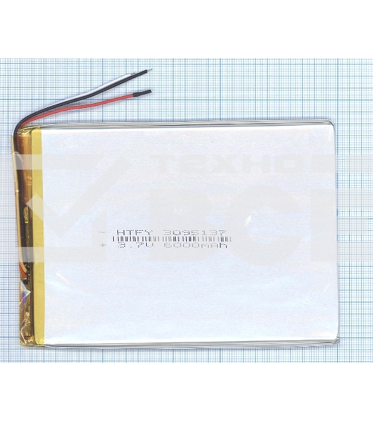 Аккумулятор Li-Pol (батарея) 3*95*137мм 3pin 3.7V/6000mAh