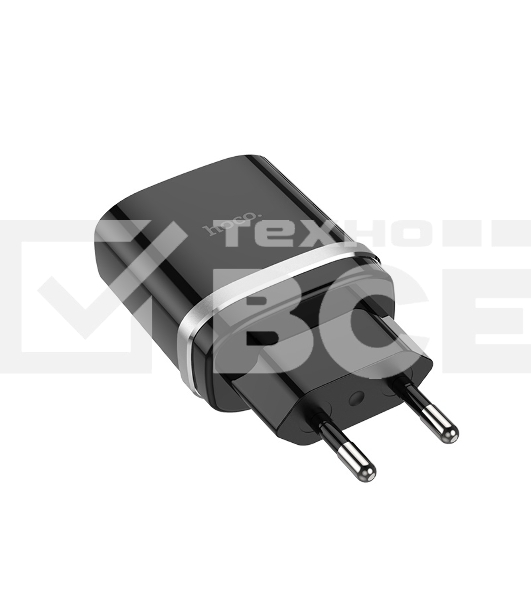 Блок питания (сетевой адаптер) HOCO С12Q Smart QC3.0, один порт USB, 5V, 3.0A, черный