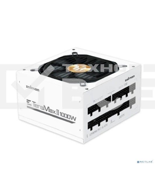 Блок питания Zalman TeraMax II, 1000Вт, 120мм, 80 PLUS Gold, модульный, белый