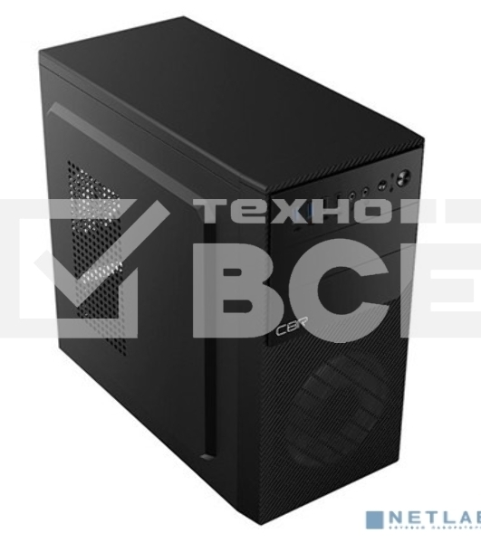 Компьютерный корпус CBR PCC-ATX-RD880-500W RD880, c БП PSU-ATX500-12EC mATX Minitower (500W/120mm), 2*USB 3.0, 2*USB 2.0, HD Audio+Mic, кабель питания 1.2м, Black