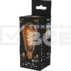 Лампа филам. Gauss Filament ST64 6Вт цок.:E27 эдисон 220B св.свеч.белый теп. (упак.:10шт) (157802006), фото4