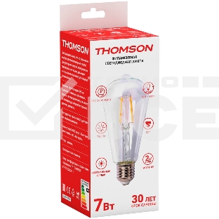 Лампа светодиодная Hiper THOMSON LED FILAMENT ST64 7W 730Lm E27 4500K