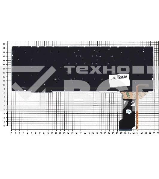 Клавиатура для ноутбука Asus GL753 FX553VD черная с красной подсветкой (узкий шлейф подсветки)