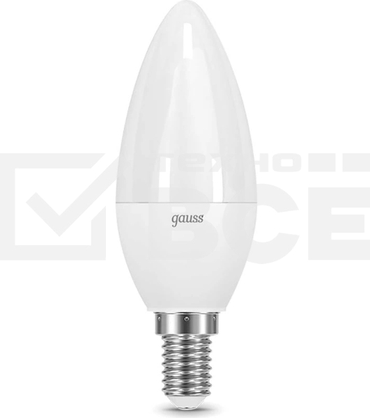 Лампа светодиодная Gauss 9.5Вт цок.:E14 свеча 220B св.свеч.бел.нейт. 35-C (упак.:10шт) (103101210)