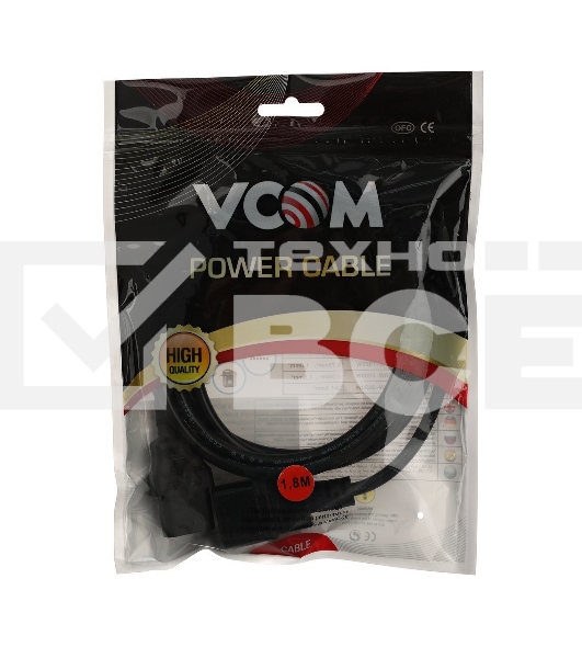 Кабель монитор - компьютер 220V (UPS -> устройство) VCOM 3G*0.5mm (CE001-CU)1.8м