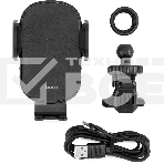 Автомобильное зарядное устройство Buro BUQC15 15W 2.5A (QI) USB-C универсальное черный, фото 1