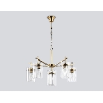 Люстра Ambrella light LH56031/5+1 BS/CL латунь/прозрачный E14*6 max 40W D680*1200, фото6
