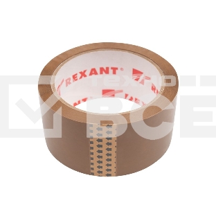 Скотч упаковочный Rexant 48 мм х 50 мкм, коричневый, рулон 66 м