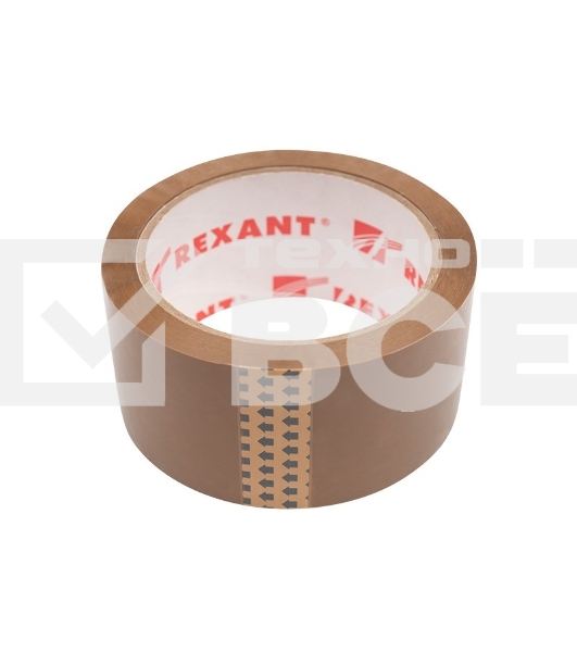 Скотч упаковочный Rexant 48 мм х 50 мкм, коричневый, рулон 66 м