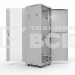 Напольный шкаф Rexant серии Standart 42U 600х800 мм, передняя дверь стекло, задняя дверь металл, RAL 7035 (состоит из 2 частей), фото 1