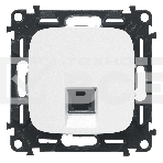 Лицевая панель для одиночных телефонных/информационных розеток. Valena ALLURE. Белая Valena ALLURE., фото 1