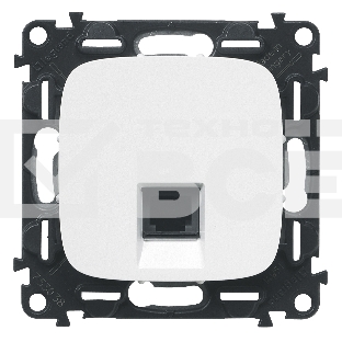 Лицевая панель для одиночных телефонных/информационных розеток. Valena ALLURE. Белая Valena ALLURE.