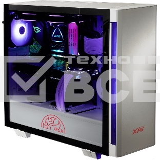 Компьютерный корпус XPG INVADER-WHITECOLOR BOXWORLDWIDE (ATX, подсветка ARGB, 2  вентилятора 120мм, стеклянная боковая панель, ,белый)
