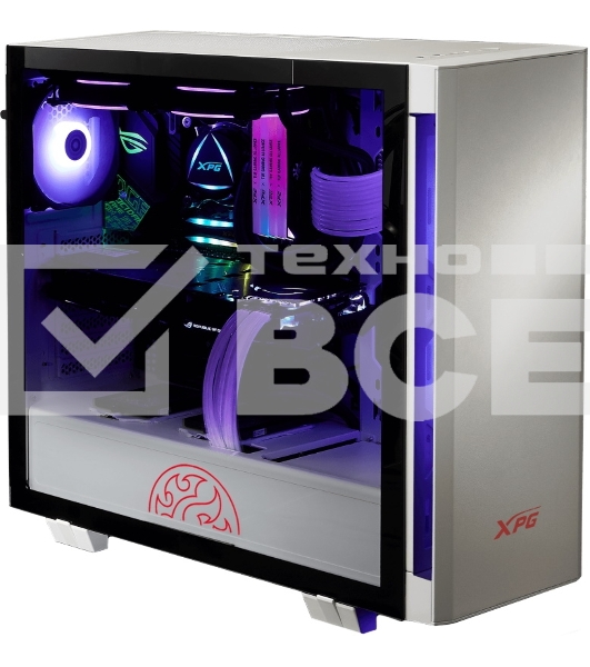 Компьютерный корпус XPG INVADER-WHITECOLOR BOXWORLDWIDE (ATX, подсветка ARGB, 2  вентилятора 120мм, стеклянная боковая панель, ,белый)
