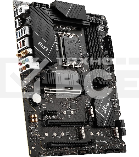 Материнская плата MSI PRO Z790-P WIFI, LGA 1700, Intel Z790, 4xDDR5, 6xSATA, 4xM.2, 1xPCIe 5.0 x16, 1xPCIe 4.0 x16, 1xPCIe 3.0 x16, 1xPCIe x1, 1xHDMI, 1xDP, 1x2.5Gb LAN, 4xUSB-A 2.0, 2xUSB-A 3.2 Gen 1, 1xUSB-A 3.2 Gen 2, 1xUSB-C 3.2 Gen 2x2, 6x3.5мм, 7.1,