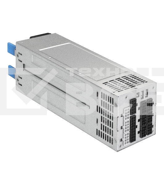 Серверный блок питания  Chicony Redundant 2x550W S15-550P1A (APFC, КПД 94% (80 PLUS Platinum), ШВГ=77mm x 84mm x 225mm, 4 cm fan, 24pin, 2x(4+4)pin, 2PCIe, 2SATA, 6IDE, Cable Management)