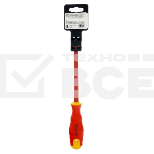 Отвертка диэлектрическая Сибртех SL6,5 х 150 мм, до 1000 В, двухкомпонентная рукоятка