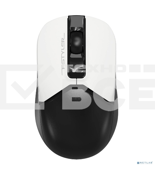 Мышь беспроводная A4Tech Fstyler FG12 белый/черный, 1200 dpi, радиоканал, USB, кнопки - 3