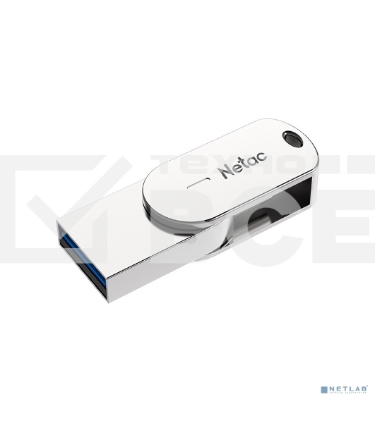 Флеш диск Netac U785 16Gb <NT03U785C-016G-30PN>, USB3.0+TypeC, металлическая