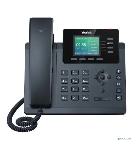 Настольный IP-телефон YEALINK SIP-T34W, 4 аккаунта, Wi-Fi, USB, 2.4' цветной экран, PoE, GigE, БП в компл. Шт