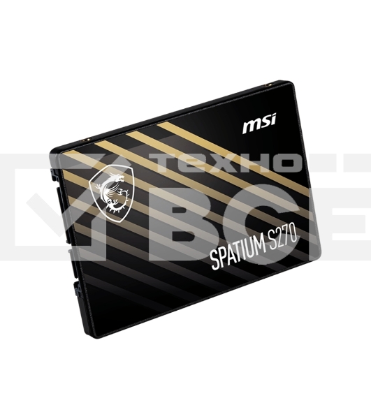 Накопитель SSD MSI SPATIUM S270, 960Gb, 2.5', SATA III, R/W 500/450