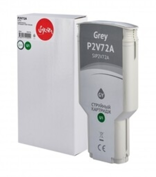 Картридж струйный Sakura P2V72A для HP, серый, 300 мл.