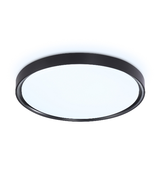 Потолочный светодиодный светильник Ambrella light FZ1248 BK черный IP54 30W 5000K D380*60 (Без ПДУ)