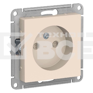 Механизм розетки 1-м СП ATLAS DESIGN без заземл. защ. шторки 16А беж. SchE ATN000249
