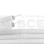 Труба гибкая гофрированная ПЛЛ 20мм с протяжкой не содержит галогенов ПВ-0 (100м) белый 81820 DKC, фото 1