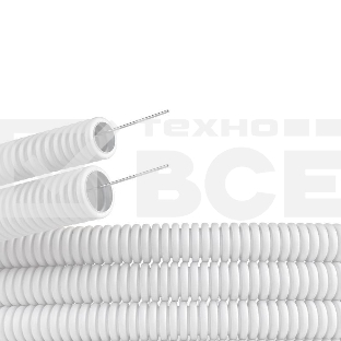 Труба гибкая гофрированная ПЛЛ 20мм с протяжкой не содержит галогенов ПВ-0 (100м) белый 81820 DKC