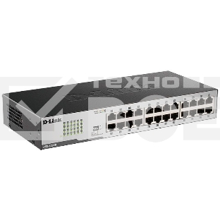 Неуправляемый коммутатор D-Link DGS-1024D с 24 портами 10/100/1000Base-T и функцией энергосбережения